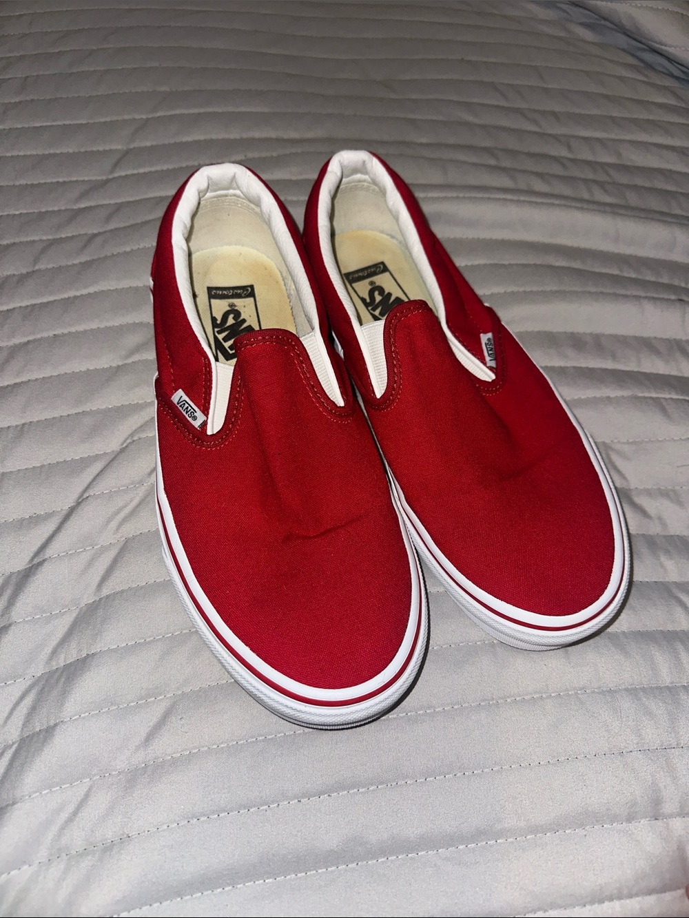 Vans Classic Slip-On Sneakers in Red